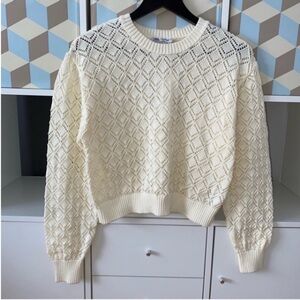 M. SWEATER IN CROCHET LACE
